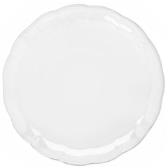 Clear Scalloped Round Plastic Serving Platter, 12 inch - Pack of 12