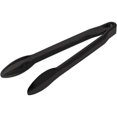 Premium 12-Inch Black Plastic Serving Tongs - Pack of 3