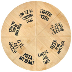 Round Bamboo Pizza Serving Platter, Beige - Case of 12