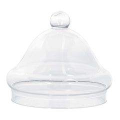 Bell-Shaped Apothecary Lid, Clear, 5-inch - Case of 72
