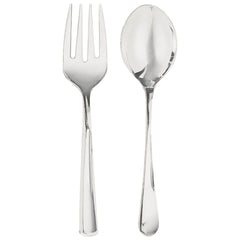 Elegant Silver Serving Spoon and Fork Set - Case of 48