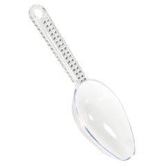 Plastic Reusable Rhinestone Candy Scoop, Clear/Silver, 6.5 inch - Case of 72