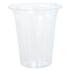 Clear Flared Plastic Cylinder Container, 40 oz, Reusable - Pack of 18