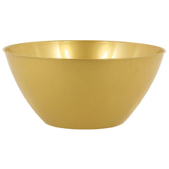 Elegant Gold 5 Qt Plastic Serving Bowl - Pack of 3