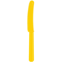 Yellow Sunshine Plastic Knives - Economy Pack - Pack of 12