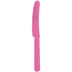 Bright Pink Plastic Knives - Economy Pack - Pack of 5