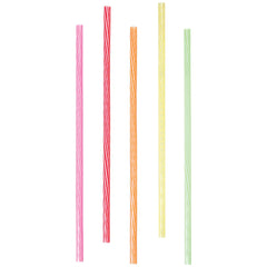 Plastic Reusable Straws, Multi-Colored, Striped, 11-in, 24-ct - Pack of 2