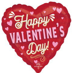 Retro Valentine Metallic Foil Balloon - Pack of 2