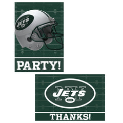 New York Jets Party Invitation and Thank You Card Set - Pack of 6