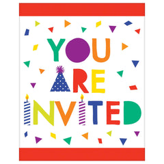 Confetti Time Birthday Invitation Cards, 8-ct - Pack of 4