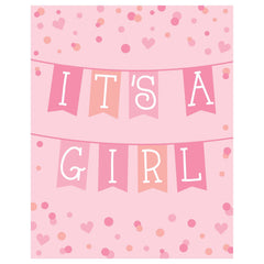 It's a Girl Baby Shower Invitation Card, 8-ct - Case of 120
