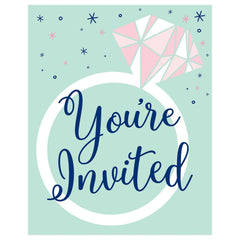 Mint Bridal Shower Invitations, 8-ct - Pack of 12