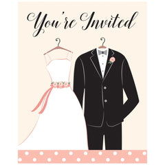 Elegant Wedding Attire Invitation Card, 8-ct - Case of 120
