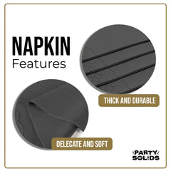 Black Guest Towel Napkins | 80 Count