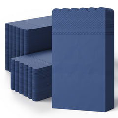 3 Ply China Blue Scalloped Dinner Napkins | 800 Count