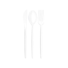 480 Piece Gloss White Full Cutlery Combo Set