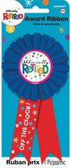 Officially Retired Award Ribbon, Red/Blue, One Size - Pack of 6