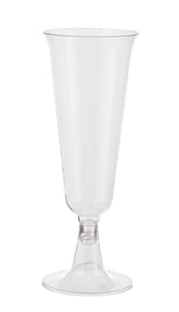 5 Oz. Clear Plastic Flute Glasses | 24 Count