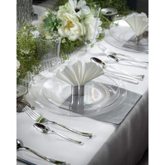 5 Oz. Silver Sparkle Plastic Flute Glasses | 24 Count