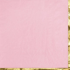 Rose Gold Hot Stamped Beverage Napkin, 16-ct - Pack of 2