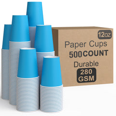 12 Oz. Turquoise Paper Cups | 500 Count