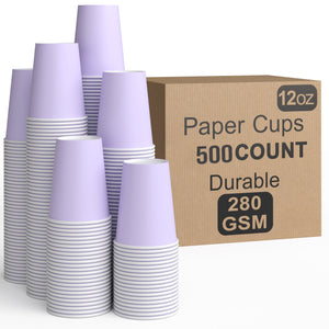 12 Oz. Lavender Paper Cups | 500 Count