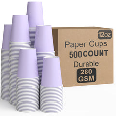 12 Oz. Lavender Paper Cups | 500 Count