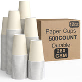 12 Oz. Ivory Paper Cups | 500 Count