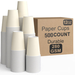 12 Oz. Ivory Paper Cups | 500 Count