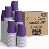 12 Oz. Purple Paper Cups | 500 Count
