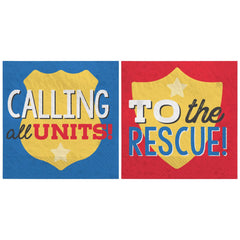 First Responders Beverage Napkins for Kids' Birthday Parties, 16-ct - Pack of 2