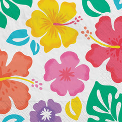 Tropical Hibiscus Summer Beverage Napkins, 16-ct - Case of 72