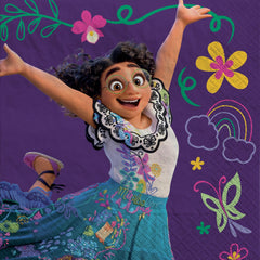 Disney Encanto Mirabel Beverage Napkins, Purple, 5-inch, 16-ct - Pack of 6