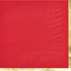 Vibrant Red Hot Stamped Luncheon Napkins, 16-ct - Case of 72