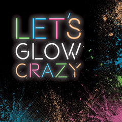 Let's Glow Crazy Luncheon Napkins, 16-ct - Case of 48
