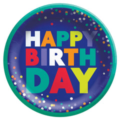 Bold Happy Birthday 6.75-inch Round Paper Plates, 8-ct - Pack of 2