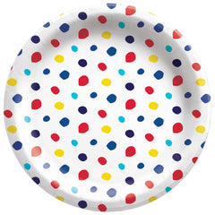 Colorful Polka Dot 6.75-inch Round Paper Plates, 8-ct - Pack of 3