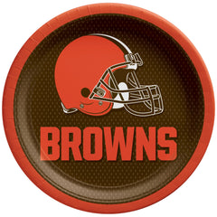 Cleveland Browns 9-inch Round Paper Plates, 8-ct - Case of 72