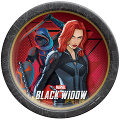 Disney Marvel Black Widow Round Paper Lunch Plates, 9-inch, 8-ct - Case of 72