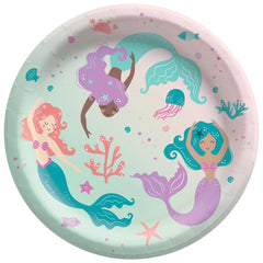 Mermaid Dreams 8.5-inch Paper Plates - 8 Count - Pack of 6