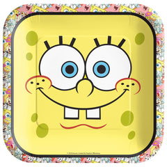 SpongeBob Square 9-inch Paper Plates for Kids Birthday Parties, 8-ct - Case of 60