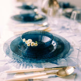 11 In. Sapphire Gemstone Plastic Plates | 40 Count