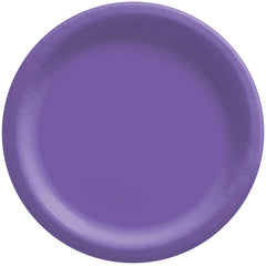 Vibrant Purple 6.75-inch Round Paper Plates, 20-ct - Pack of 3