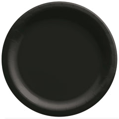 Elegant Black 6.75-inch Round Paper Plates, 20-ct - Pack of 6