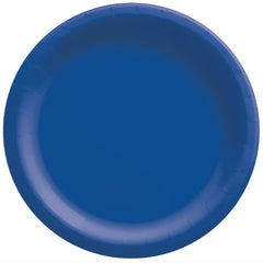 Royal Blue 6.75-inch Round Paper Plates, 20-ct - Case of 54