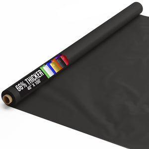 40 In. x 100 Ft. Premium Black Plastic Table Roll | 6 Pack