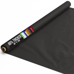 40 In. x 100 Ft. Premium Black Plastic Table Roll | 6 Pack