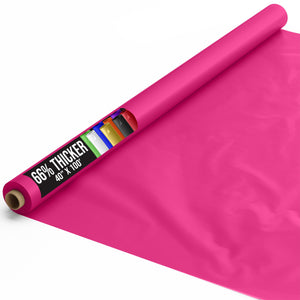 40 In. x 100 Ft. Premium Cerise Plastic Table Roll | 6 Pack