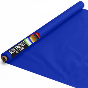 40 In. x 100 Ft. Premium Dark Blue Plastic Table Roll | 6 Pack