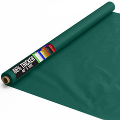 40 In. x 100 Ft. Premium Dark Green Plastic Table Roll | 6 Pack